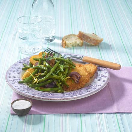Geschmorte Bohnen zu Piccata Rezept Geschmorte Bohnen zu Piccata Rezept