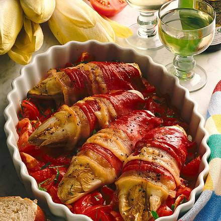Geschmorte Chicorée-Rollen Rezept Geschmorte Chicorée-Rollen Rezept