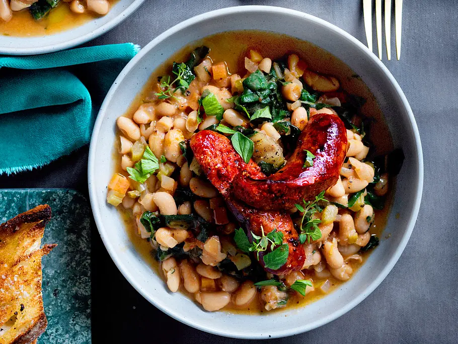 Geschmorte Chorizobohnen Rezept Geschmorte Chorizobohnen Rezept