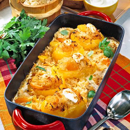 Geschmorte gefüllte Kartoffeln Rezept