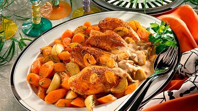 Geschmorte Hähnchenbrust in Steinpilz-Champignon-Soße Rezept - Foto: LECKER @ Bauer Media Group