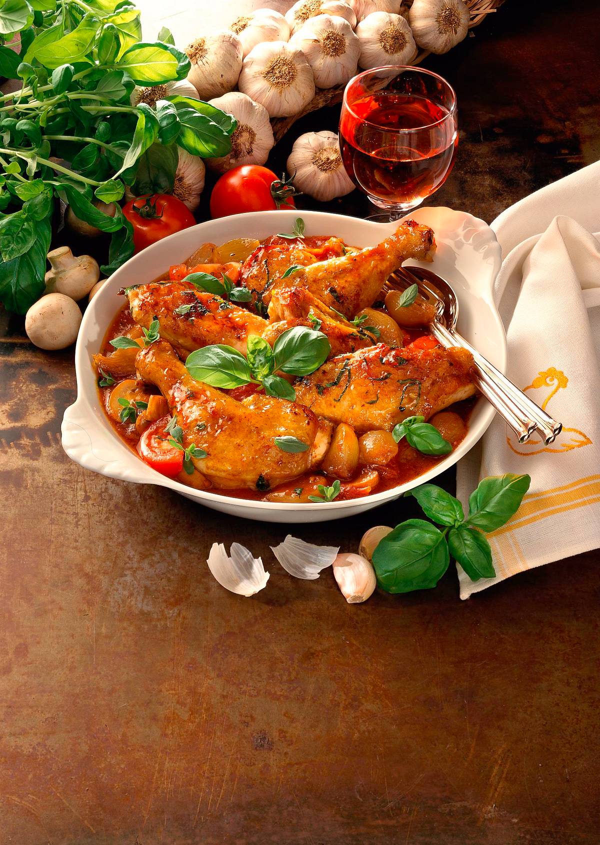 Geschmorte Hähnchenteile Rezept