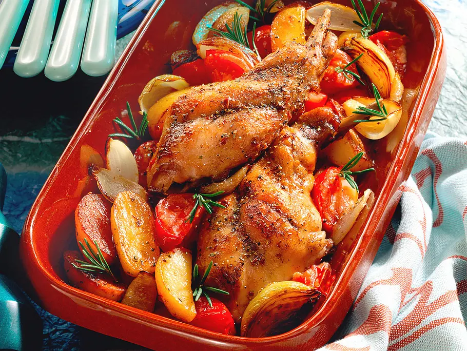 Geschmorte Kaninchenkeulen Rezept Geschmorte Kaninchenkeulen Rezept