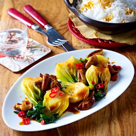 Geschmorter Mini Pak Choi Mit Shiitake Pilzen Rezept Lecker