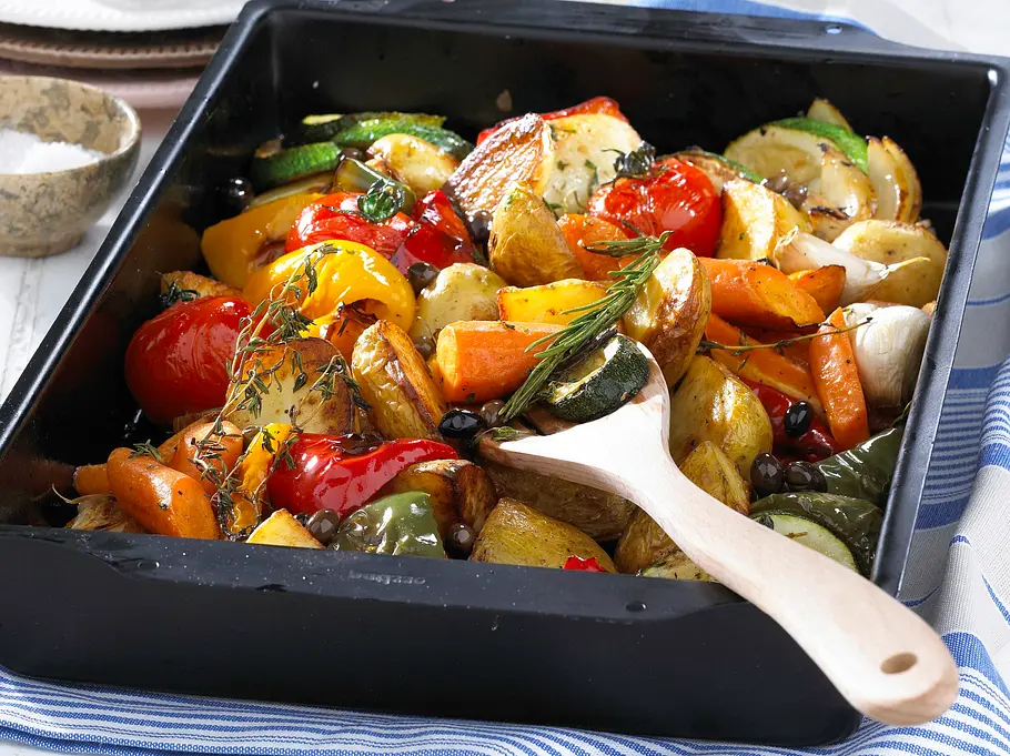 Geschmortes Gemüse vom Blech Rezept Geschmortes Gemüse vom Blech Rezept