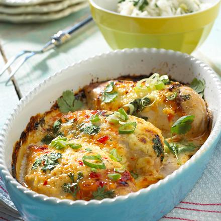 Geschmortes Hähnchenfilet in Chili-Crème-fraîche Rezept Geschmortes Hähnchenfilet in Chili-Crème-fraîche Rezept