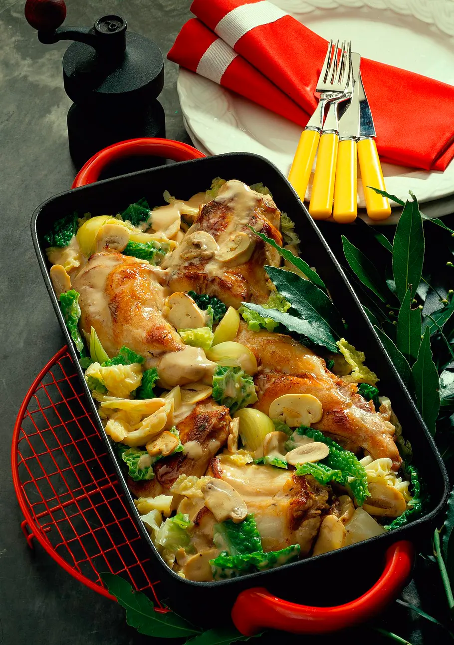 Geschmortes Kaninchen Rezept Geschmortes Kaninchen Rezept