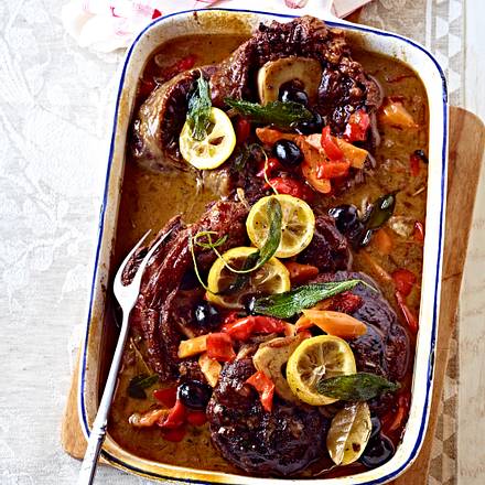 Geschmortes Ochsenbein mit Paprika Rezept