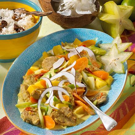 Geschmortes Schweinefilet kreolische Art Rezept