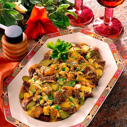 Geschnetzeltes à la Stroganoff Rezept