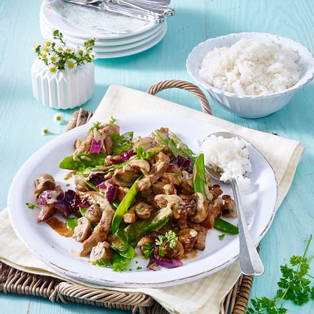 Geschnetzeltes mit Zuckerschoten Rezept Geschnetzeltes mit Zuckerschoten Rezept
