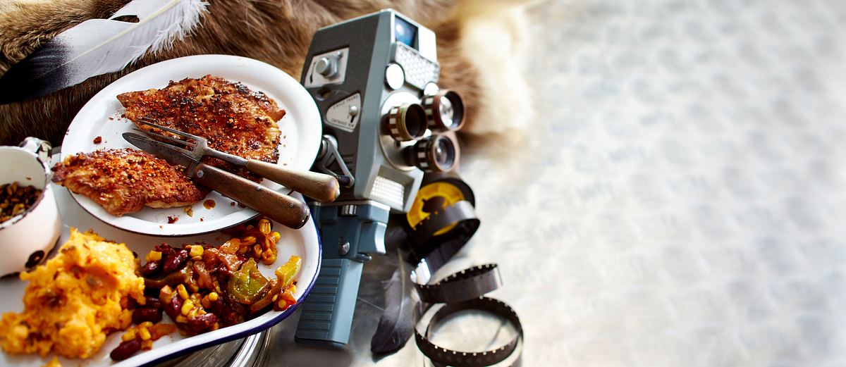Gewürzschnitzel mit Süßkartofffelstampf Rezept