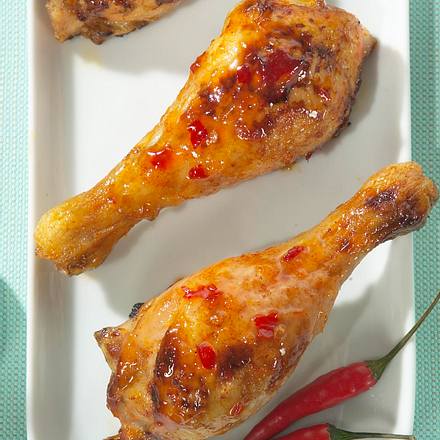 Glasierte Hähnchenkeulen Rezept