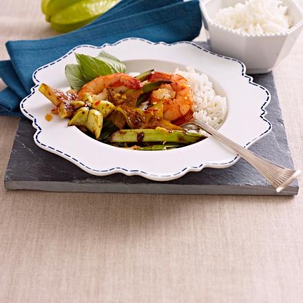 Glasierte Karambole zu Garnelen Rezept