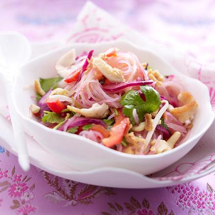 Glasnudelsalat mit Limettendressing Rezept
