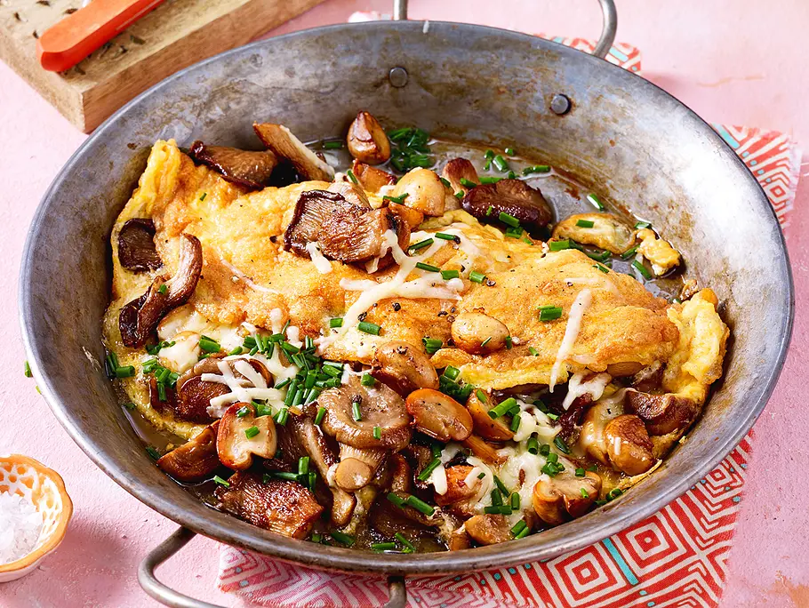 Glückspilz-Omelett mit Käse-Upgrade Rezept Glückspilz-Omelett mit Käse-Upgrade Rezept