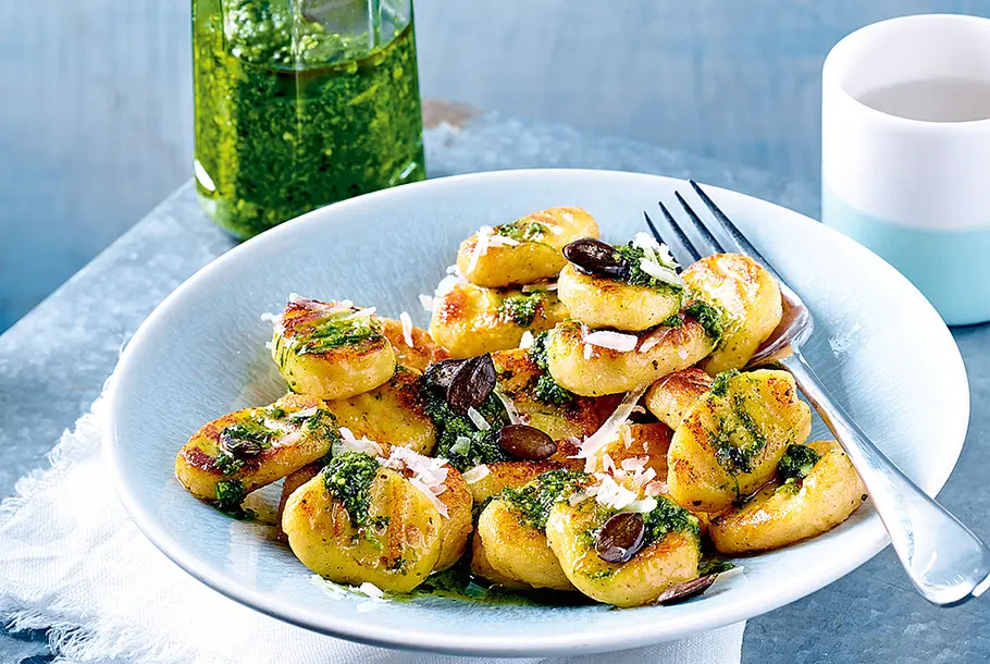 Gnocchi mit Kürbiskernpesto Rezept-F8480802 Gnocchi mit Kürbiskernpesto Rezept