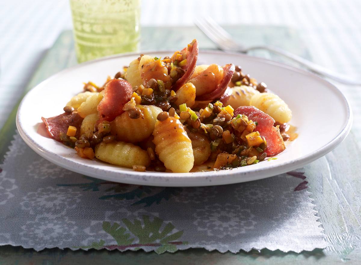 Gnocchi mit Linsengemüse Rezept