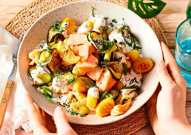 Gnocchi-Remix Presenting Lachs Rezept
