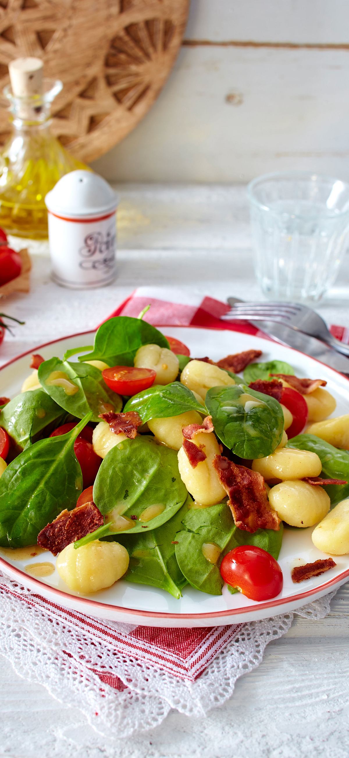 Gnocchi-Spinat-Salat Rezept