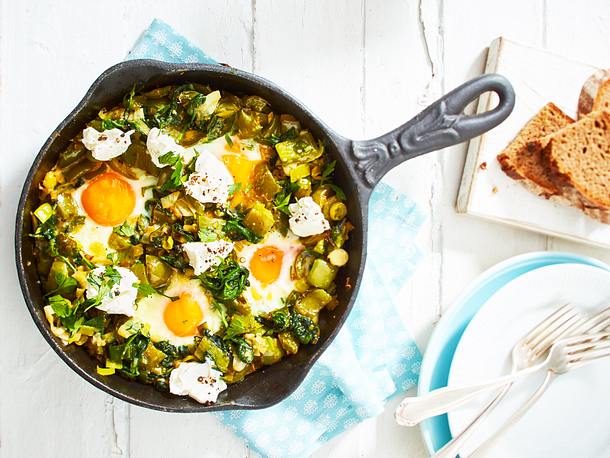Go-green-Shakshuka trifft Ziegenkäse rezept Go-green-Shakshuka trifft Ziegenkäse rezept