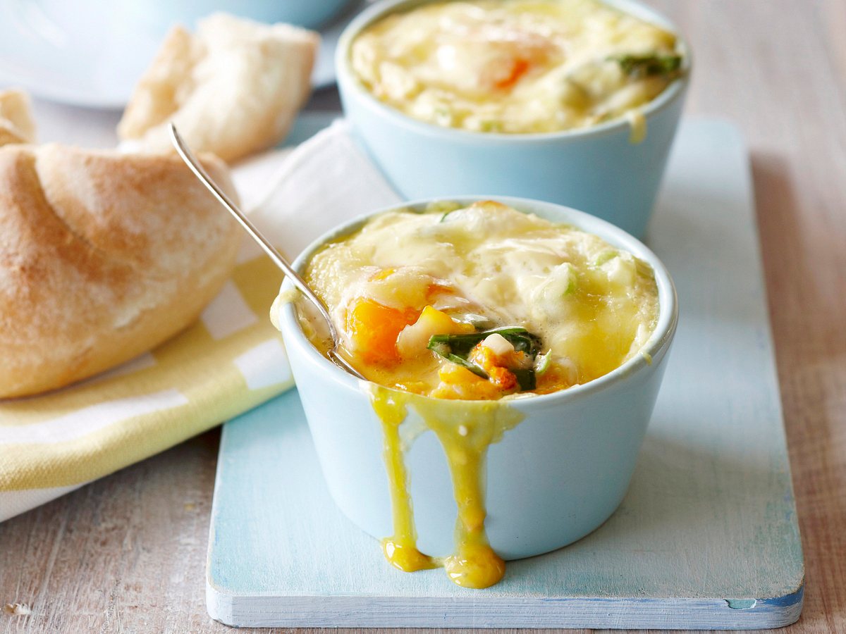 Goldene Ofen-Eier mit Räuchernote Rezept