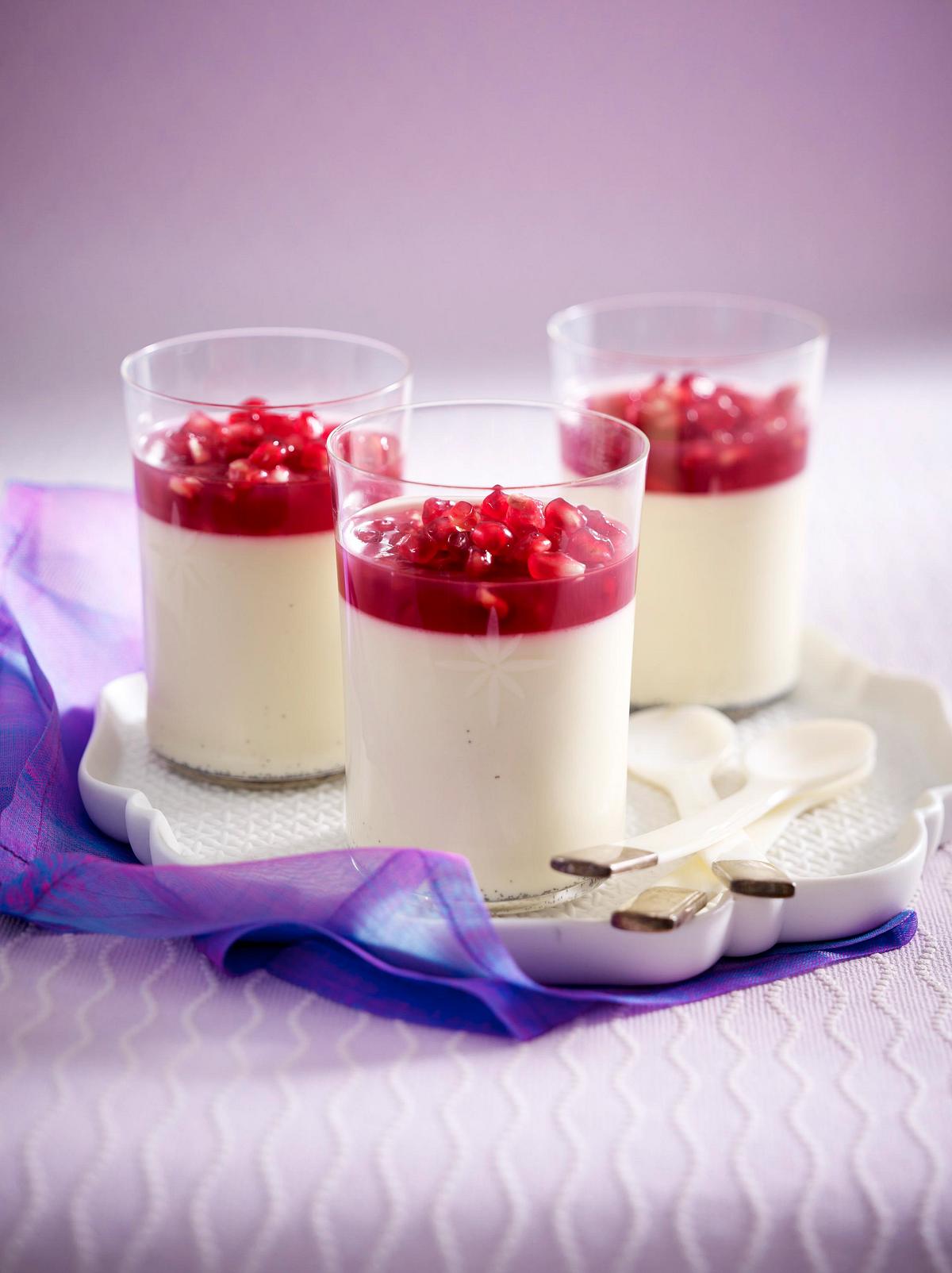 Granatapfel-Panna-cotta Rezept