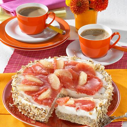 Grapefruit-Quark-Torte Rezept Grapefruit-Quark-Torte Rezept