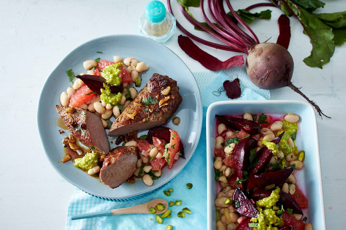 Grapefruit-Rote-Bete-Gemüse zu Lammlachsen Rezept