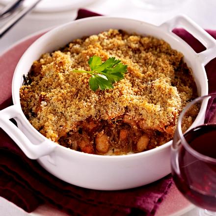 Gratin mit Enten-Confit und weißen Bohnen Rezept