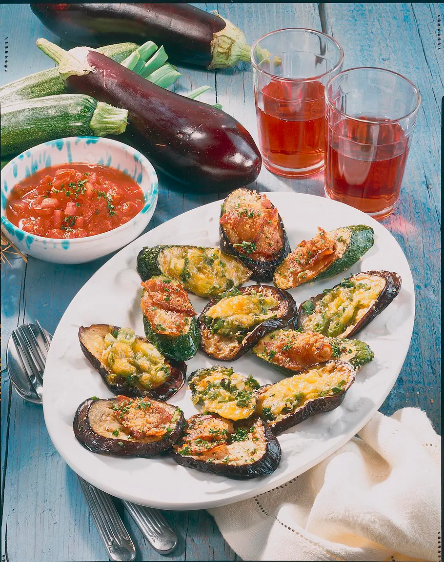 Gratinierte Auberginen und Zucchini Rezept Gratinierte Auberginen und Zucchini Rezept