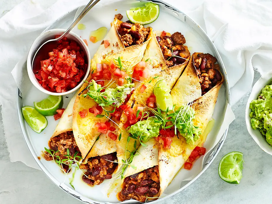 Gratinierte Burritos à la Chili con carne Rezept Gratinierte Burritos à la Chili con carne Rezept
