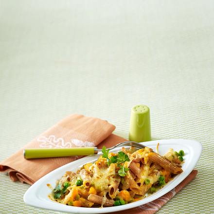Gratinierte Dinkelnudeln in Gemüsesoße Rezept Gratinierte Dinkelnudeln in Gemüsesoße Rezept