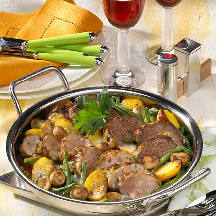 Gratinierte Krüstchenpfanne Rezept Gratinierte Krüstchenpfanne Rezept