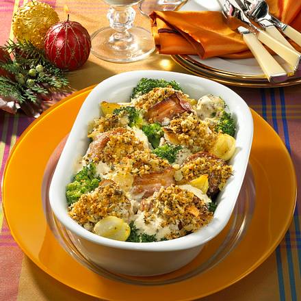 Gratinierte Medaillons mit Senf-Kruste Rezept Gratinierte Medaillons mit Senf-Kruste Rezept