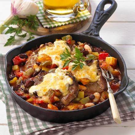 Gratinierte Pfeffer-Steaks Rezept