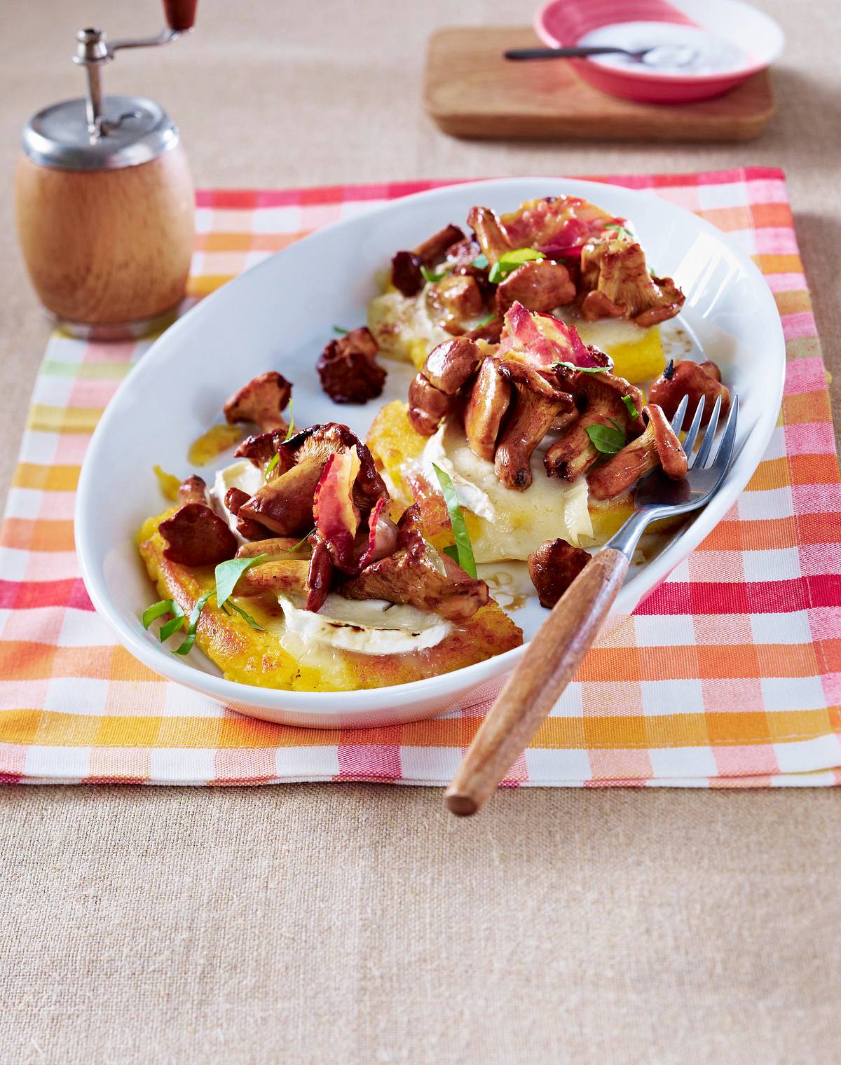 Gratinierte Polenta-Ziegenkäse-Schnitten Rezept