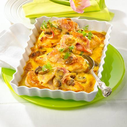 Gratinierte Poulardenbrüstchen Rezept