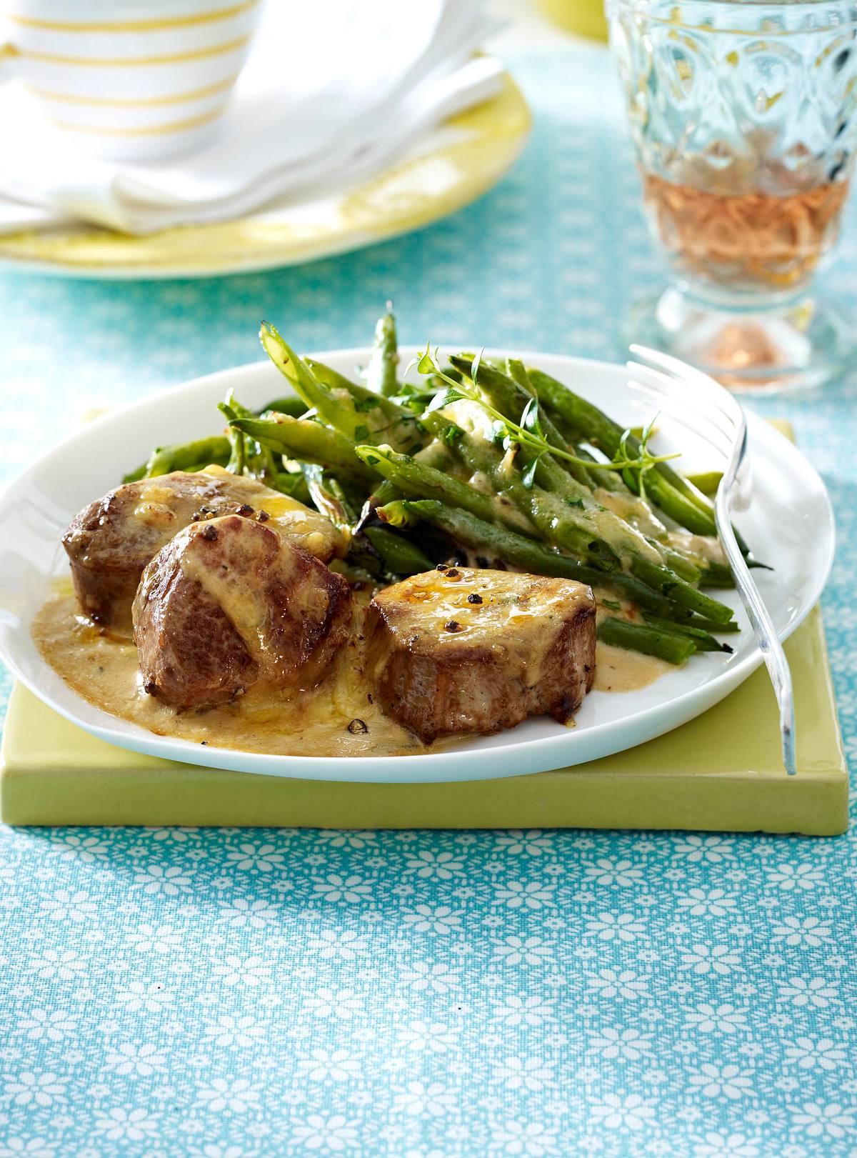 Gratinierte Schweinefilets mit Gorgonzola-Creme Rezept