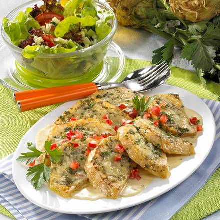Gratinierte Selleriescheiben Rezept Gratinierte Selleriescheiben Rezept