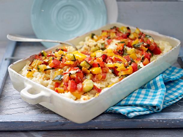 Gratinierter Ratatouille-Risotto Rezept Gratinierter Ratatouille-Risotto Rezept