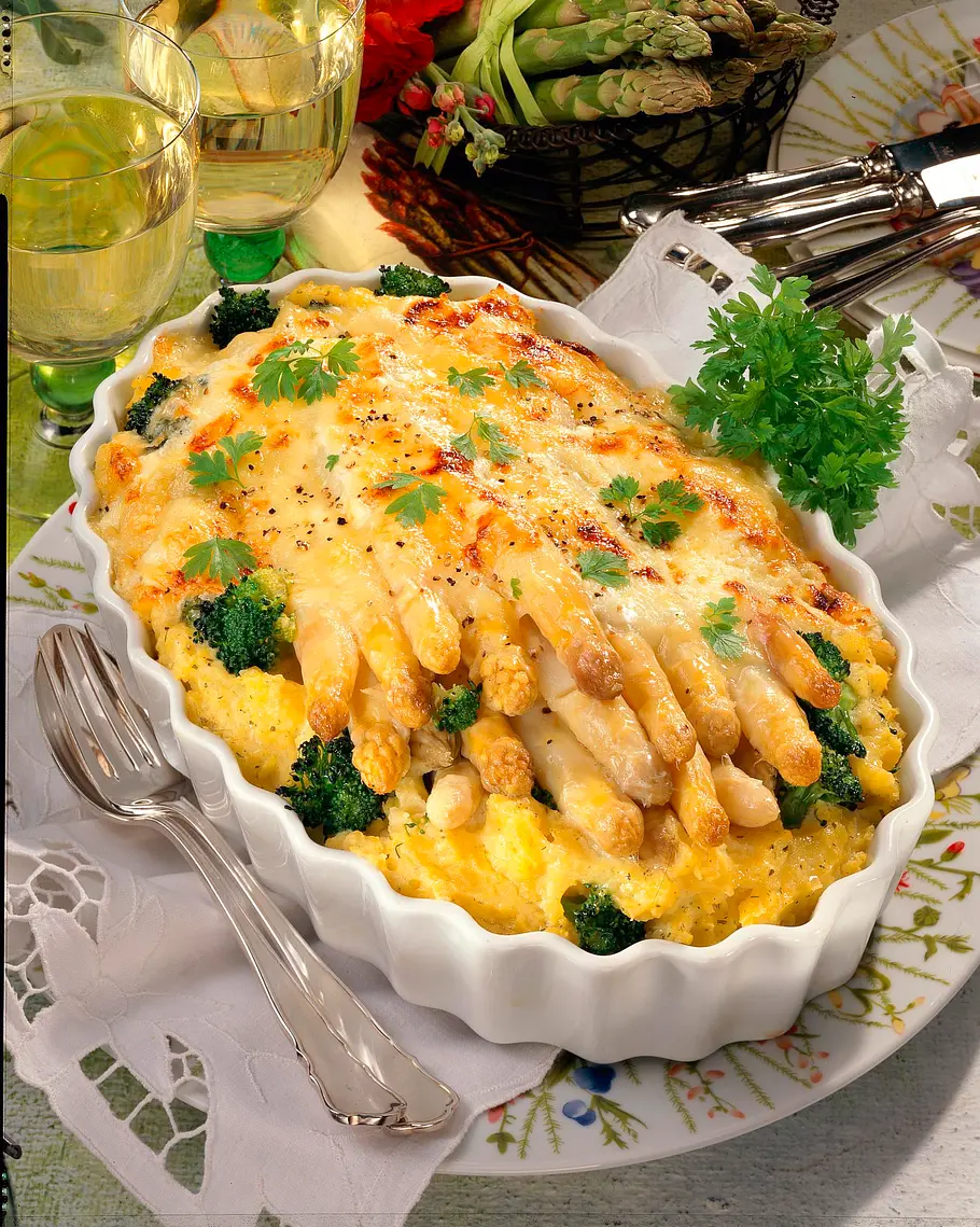 Gratinierter Spargel Rezept Gratinierter Spargel Rezept