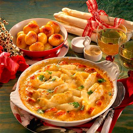 Gratiniertes Spargelragout Rezept