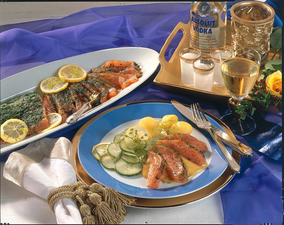 Graved Lachs mit Honig-Senf-Sauce Rezept