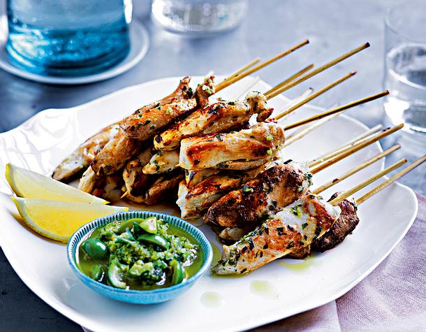 Griechische Hähnchenspieße Rezept Griechische Hähnchenspieße Rezept