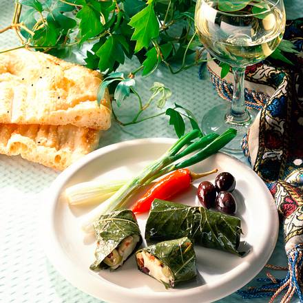 Griechische Weinblätter Rezept