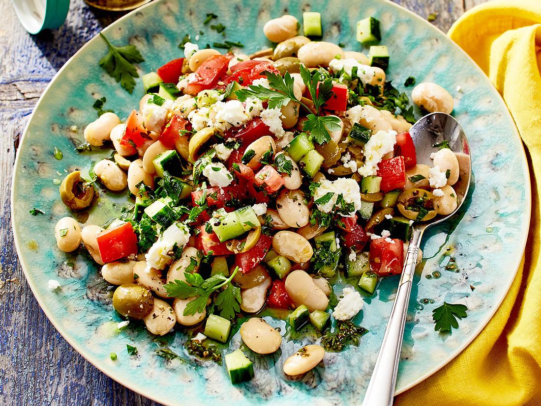 Griechischer Bohnensalat Rezept LECKER