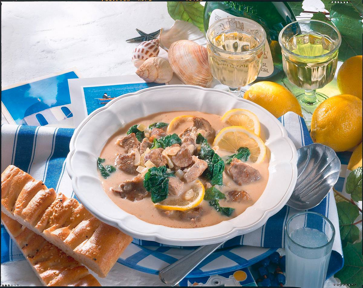 Griechisches Zitronen-Lamm-Ragout Rezept