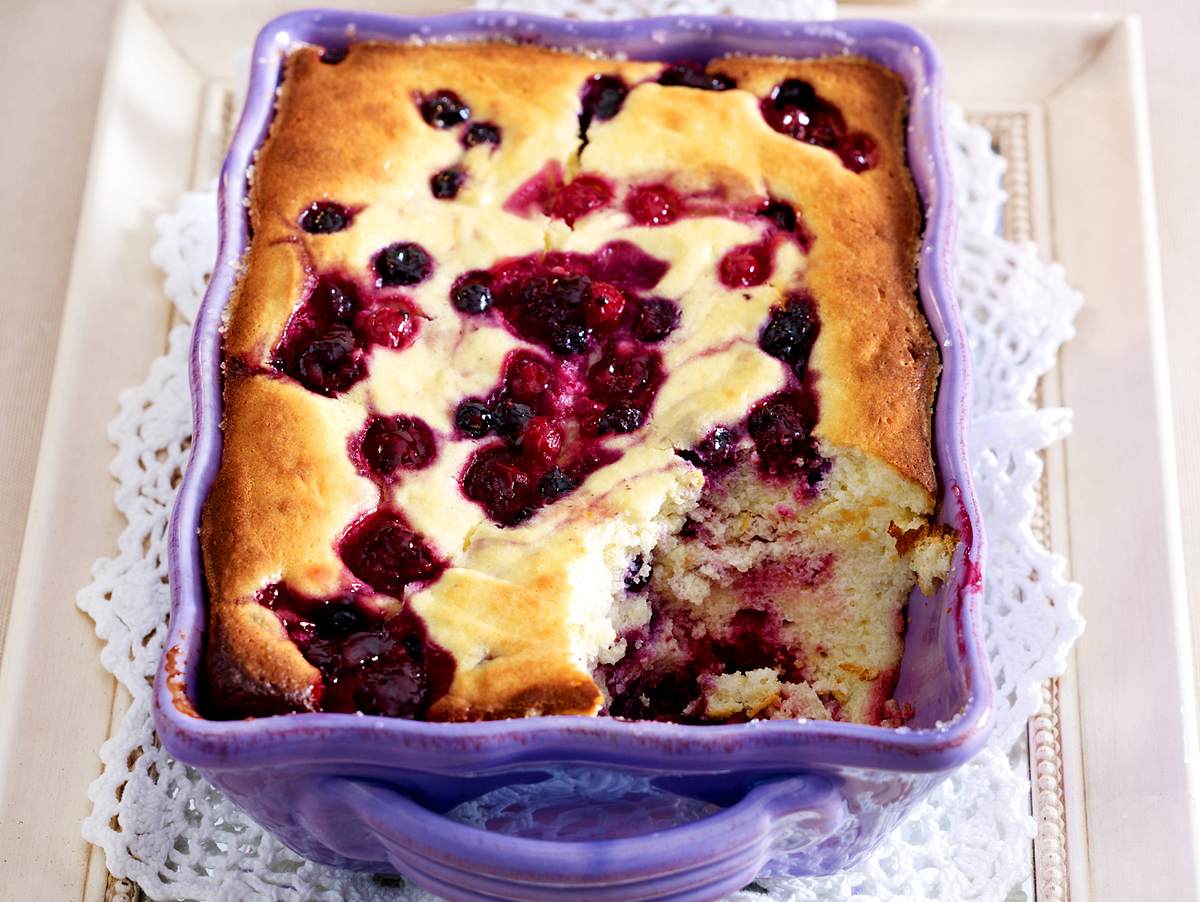 Grieß-Quark-Auflauf mit bunten Beeren Rezept