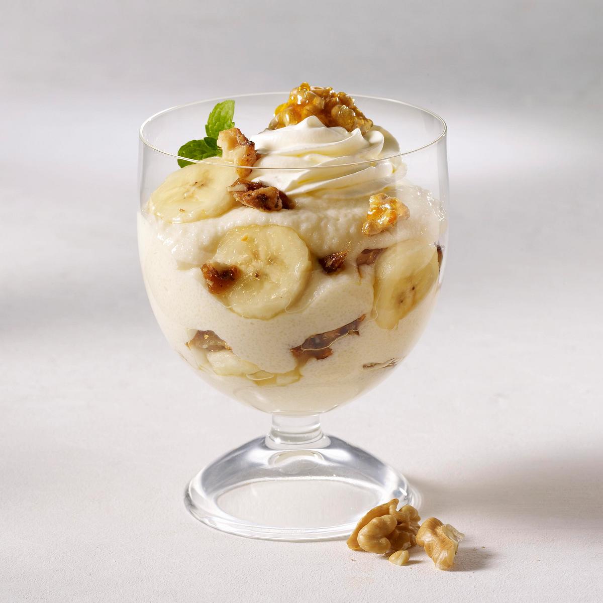 Grießpudding mit Banane und Walnuss-Crunch Rezept